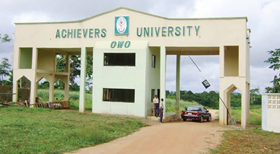 TOP PRIVATE UNIVERSITIES IN NIGERIA is Achievers University 