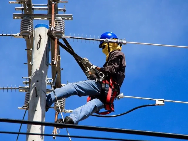 Linemen help in maintaining powerlines