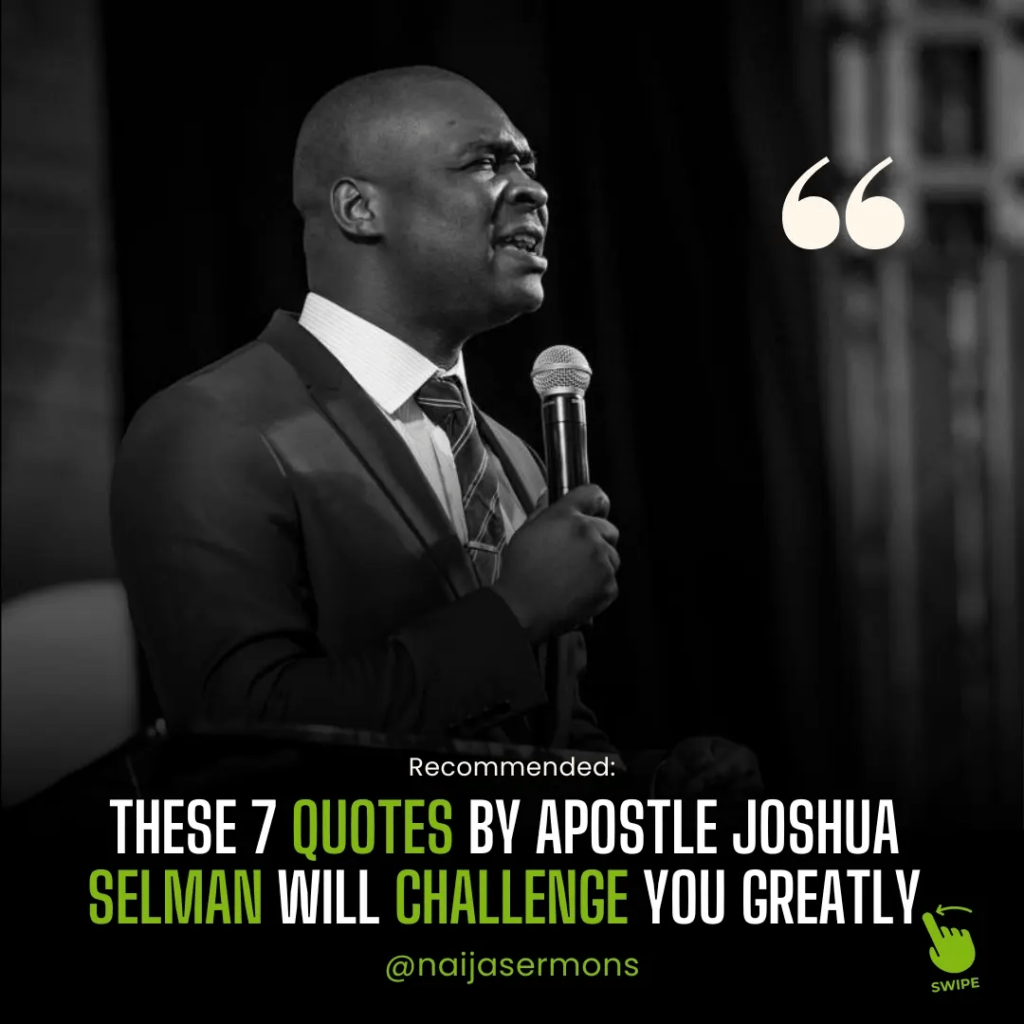 Apostle Joshua Selman Quotes 